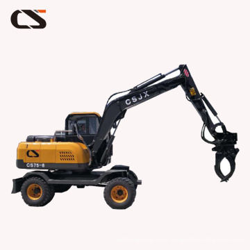 Hot sale four wheel drived 6T/7Ton wheel excavator